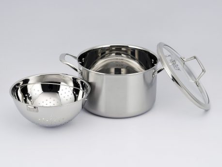 KUCHT Culinary Professional 3-Ply Stainless 10 Piece Cookware Set, K16020 - Farmhouse Kitchen and Bath