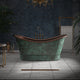 Premium Matte Black Freestanding Bathtub with Hand Forged Radiant Copper Interior