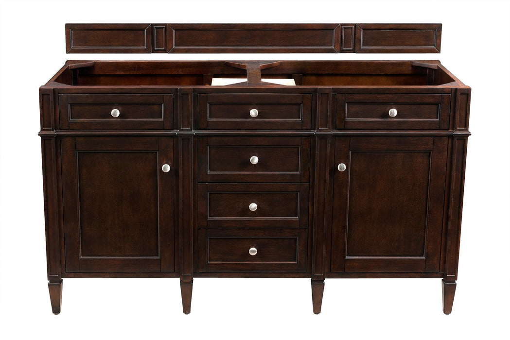 James Martin Brittany 60" Double Bathroom Vanity, Burnished Mahogany