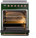 ILVE Nostalgie II 30" Electric Range, Emerald Green, Copper Trim UPI304NMPEGP ILVE