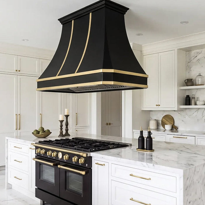 Custom Faceted Curved  Stainless Steel Range Hood - SHCR02
