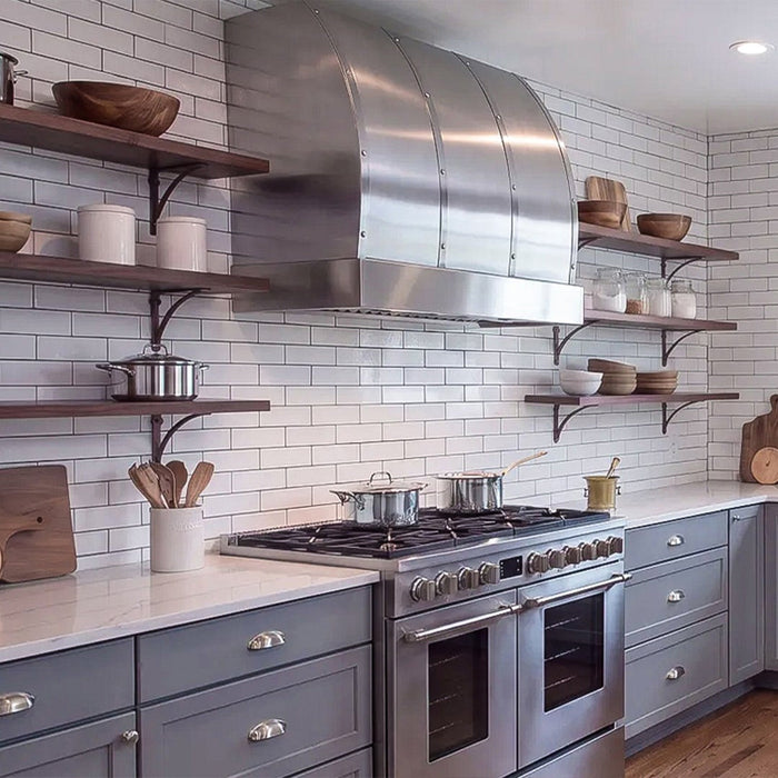 Custom Smooth Sloped Box Stainless Steel Range Hood - SHBX01