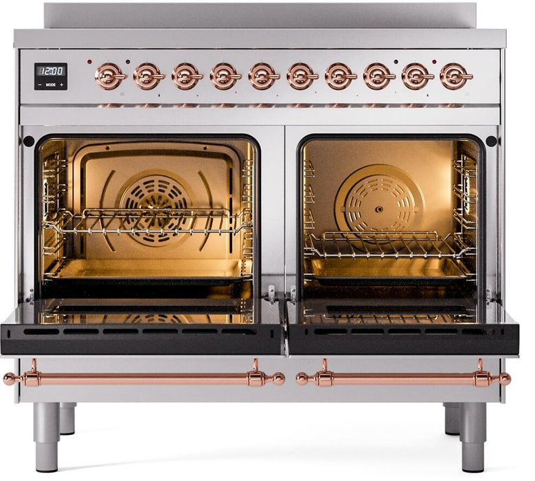 ILVE Nostalgie II 40" Electric Range, Stainless Steel, Copper Trim UPDI406NMPSSP ILVE