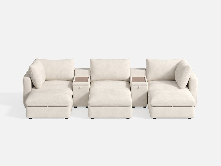 RUBIK V 3 Seats with 3 Ottomans & 2 Consoles