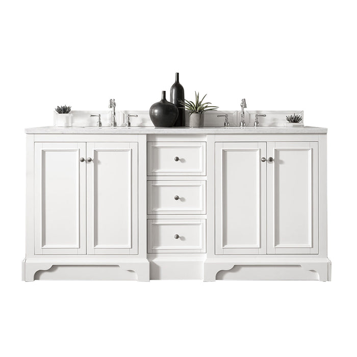 James Martin De Soto 72" Double Bathroom Vanity, Bright White