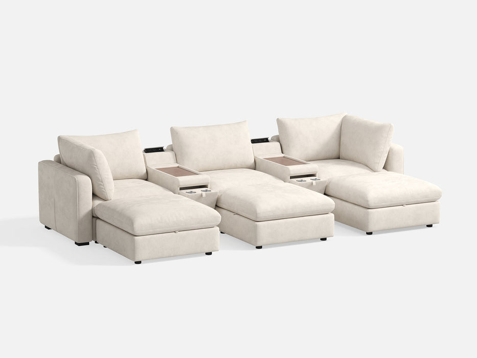 RUBIK V 3 Seats with 3 Ottomans & 2 Consoles