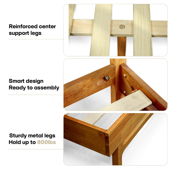 Acacia Elara Platform Bed Frame with Headboard