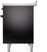 ILVE Nostalgie II 40" Electric Range, Glossy Black, Bronze Trim UPDI406NMPBKB ILVE