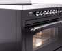 ILVE Nostalgie II 36 " Electric Range, Glossy Black, Chrome Trim UPI366NMPBKC ILVE