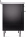 ILVE Nostalgie II 36 " Electric Range, Glossy Black, Chrome Trim UPI366NMPBKC ILVE