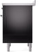 ILVE Nostalgie II 36 " Electric Range, Glossy Black, Chrome Trim UPI366NMPBKC ILVE