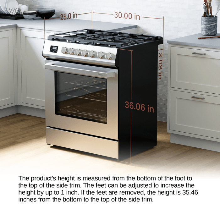 Rangaire 30" Gas Range Convection Oven Slide-in Stainless Steel RRG303TS