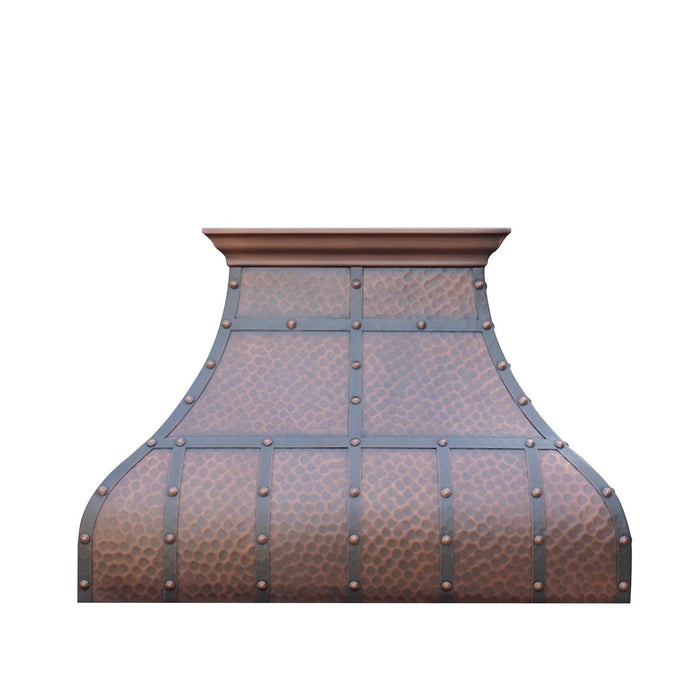 Copper Wall Mount Oven Hood 42" W x 30" H
