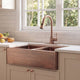 Nauxus Doble Bowl Handcrafted Custom Copper Farmhouse Kitchen Sink - FMHK06-NX
