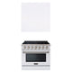 Akicon 36" Stainless Steel Range Hood with 600 CFM Insert & 6-Burner Gas Range Combo – Powerful Ventilation, Convection Oven, Multiple Finishes — AK-HS36H-BS & AK-JK36A1-WS