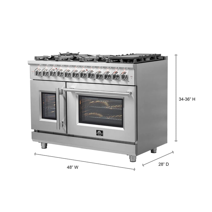 FORNO Massimo 48″ French Door Dual Fuel Range FFSGS6325-48