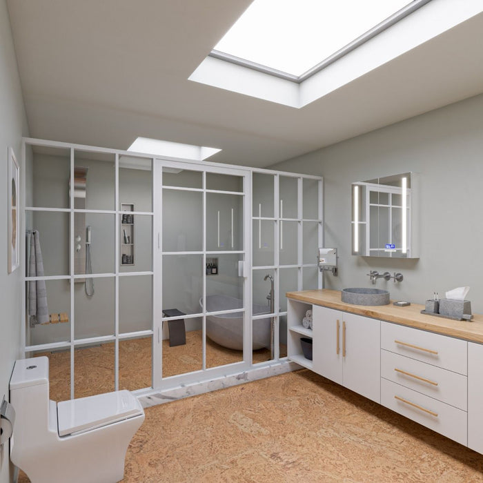 ALFI brand 17" Round Solid Concrete Gray Matte Above Mount Bathroom Sink ABCO17R