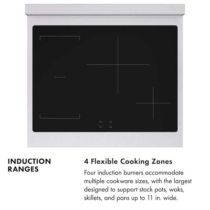 ZLINE 30" Paramount Induction Range, Cooktop, Electric Convection Oven, Satin Stainless Steel SINRSZ-30
