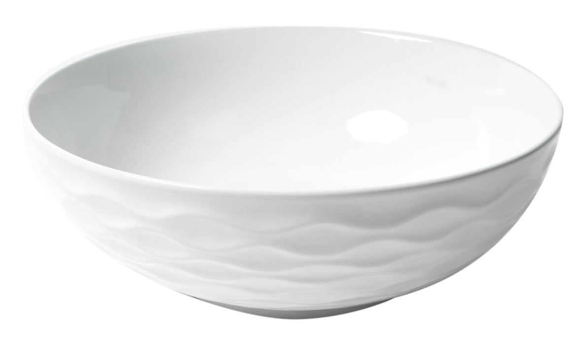 ALFI brand White 17" Decorative Round Vessel Above Mount Ceramic Sink ABC909