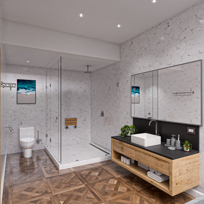 ALFI brand 16" Modern Square Above Mount Ceramic Sink ABC903