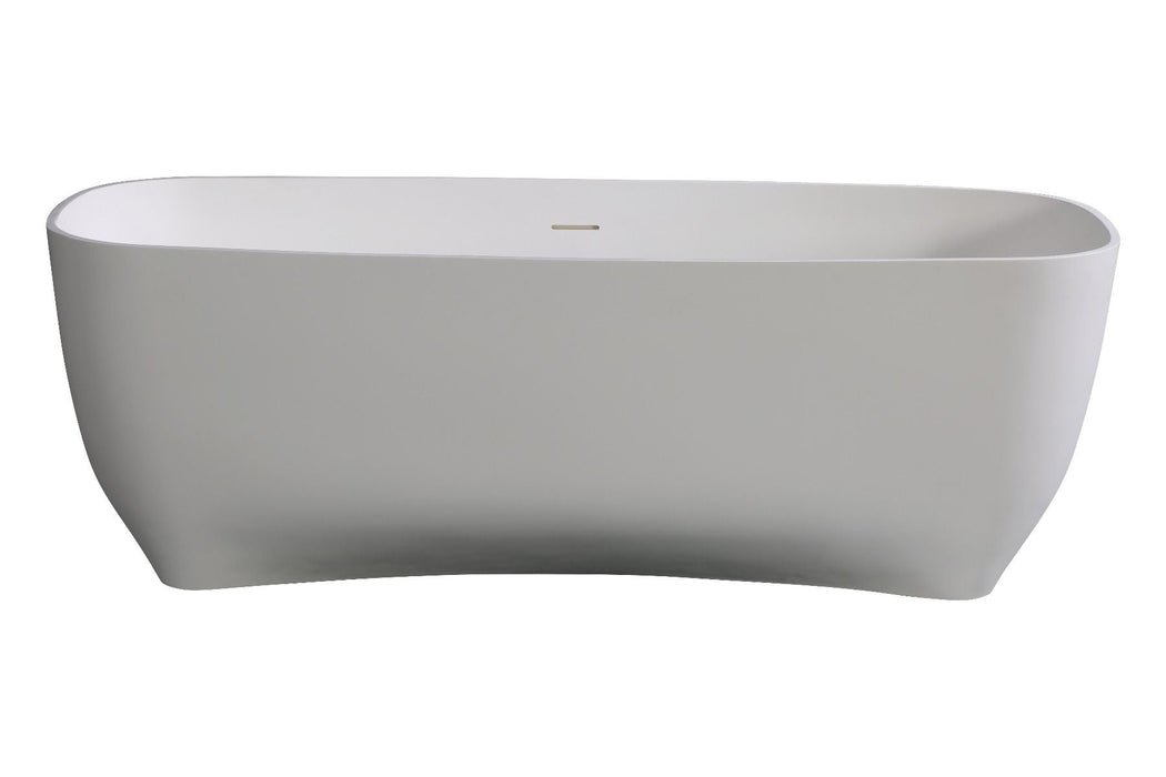 ALFI brand 67" White Matte Solid Surface Resin Bathtub AB9980