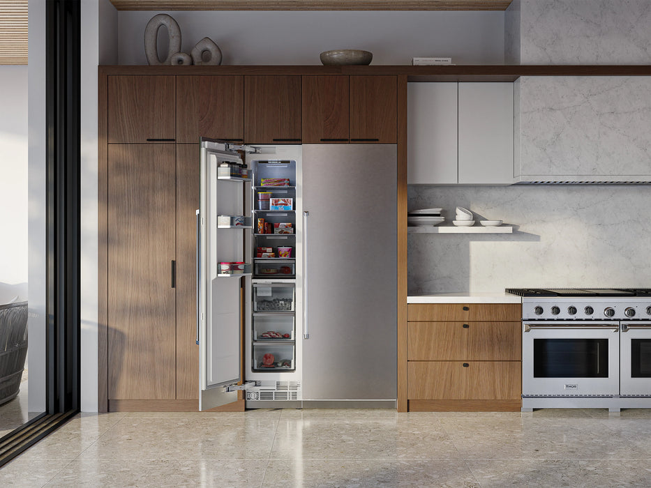 THOR Kitchen X-Series 18" Panel Ready Built-In Freezer Column, Automatic Ice Maker - Installation View