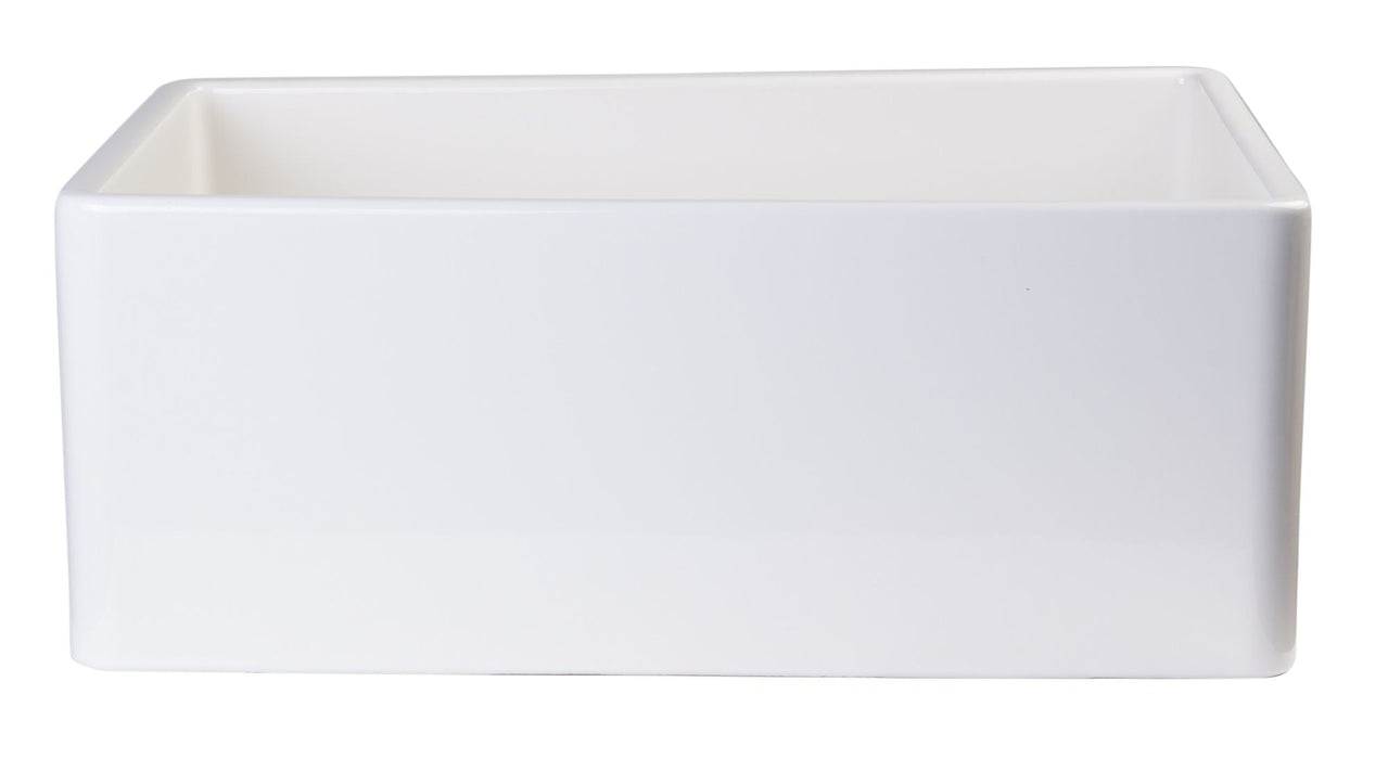 ALFI brand 26" Contemporary Smooth Fireclay Farmhouse Kitchen Sink AB505-W