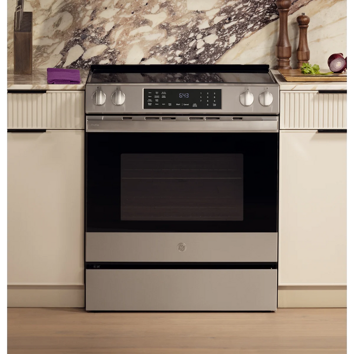 GE 30" Smart Slide-In Induction Range, PHS700AYFS
