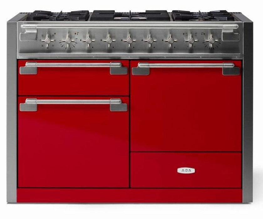 AGA 48" Elise Dual Fuel Range - Piccadilly Red AEL481DFPCR