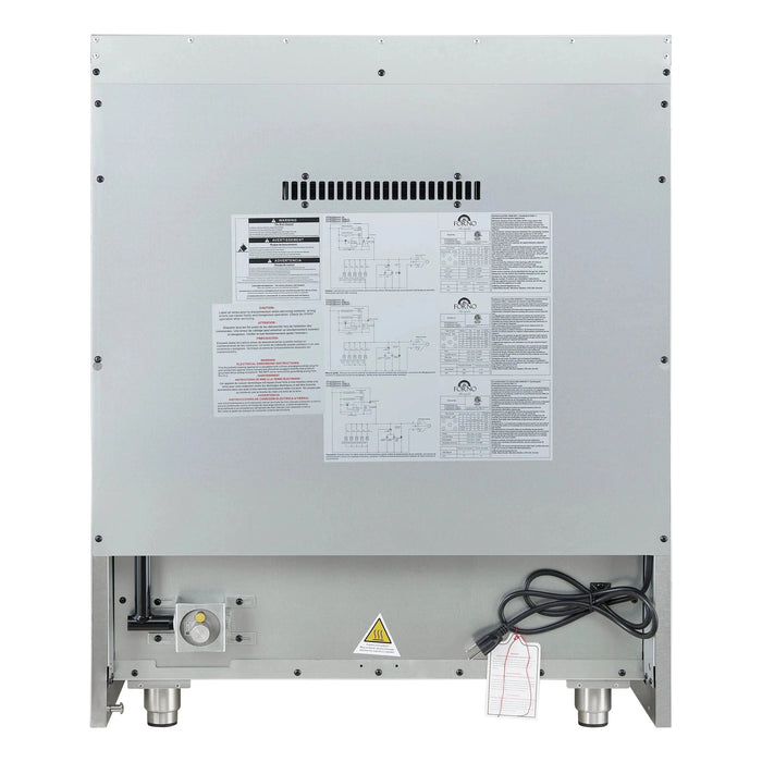 Forno Galiano 30" French Door Gas on Gas Range White Antique Brass Trim FFSGS6444-30WHT