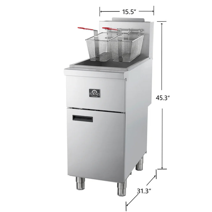Forno Commerciale Propane Gas Deep Fryer FCMGF0016 - Lifestyle View