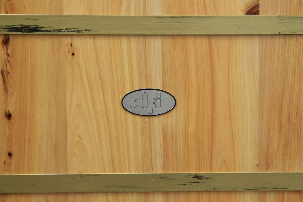 ALFI brand 61'' Free Standing Cedar Wooden Bathtub, Tub Filler AB1136