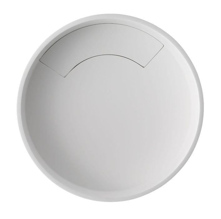 ALFI brand 15" Round White Matte Solid Surface Resin Sink ABRS15R