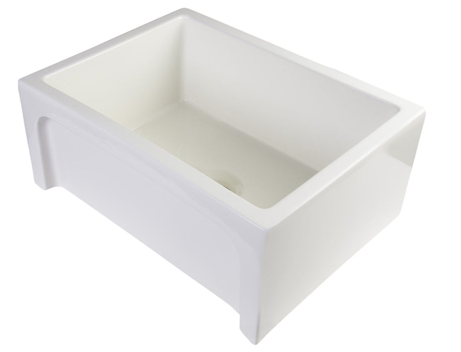 ALFI brand 24" Arched Apron Thick Wall Fireclay Farm Sink AB2418ARCH-W
