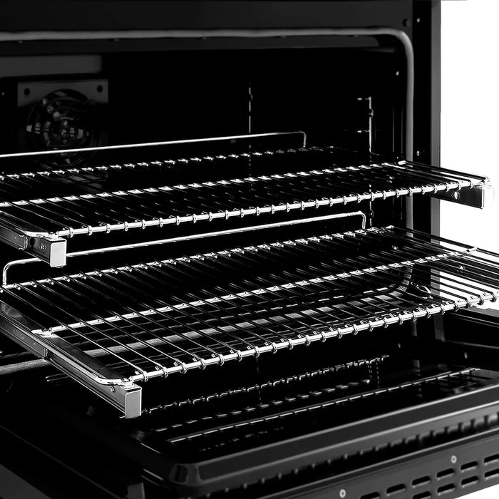 ZLINE Autograph Edition 48" Paramount Dual Fuel Range, DuoPro™ Cooktop, Electric Convection Oven, Black Stainless Steel, Helix Handle PSDRBZ-48-KCB