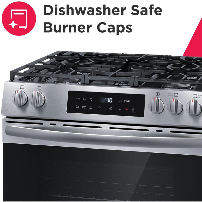 Frigidaire 30" Slide-In Gas Range FCFG3082BS