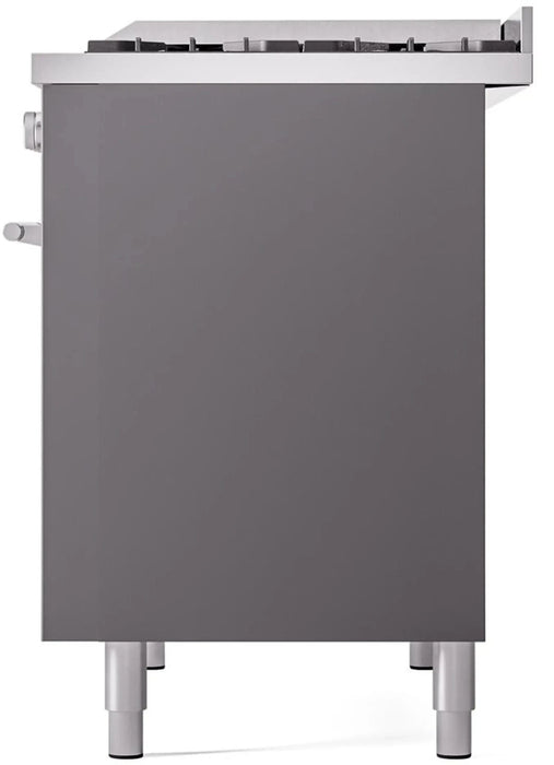 ILVE 40"Professional Plus Liquid Propane Dual Fuel Range, Matte Graphite UPD40FWMPMGLP