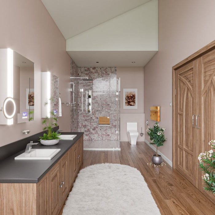 ALFI brand White 17" Square Drop In Ceramic Sink, Faucet Hole ABC801