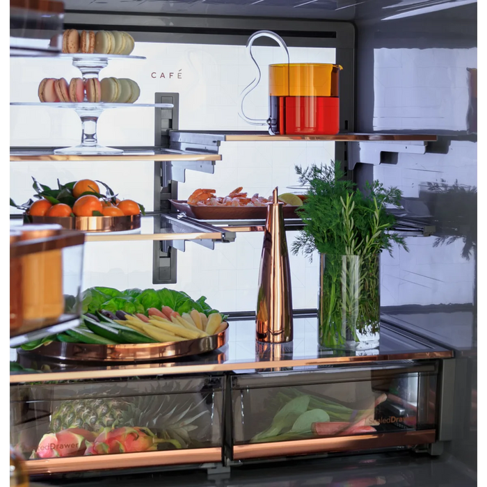 Cafe 36" Counter-Depth 4-Door French Door Smart Refrigerator, CJE23DP4WW2