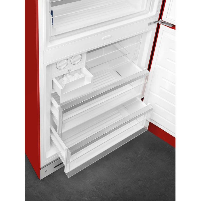 SMEG 28" Freestanding Bottom Mount Refrigerator, FAB38URRD