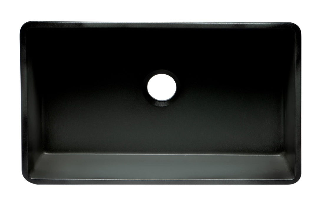 ALFI brand 33" Fireclay Farmouse Kitchen Sink In Concrete Color ABCO3320SB