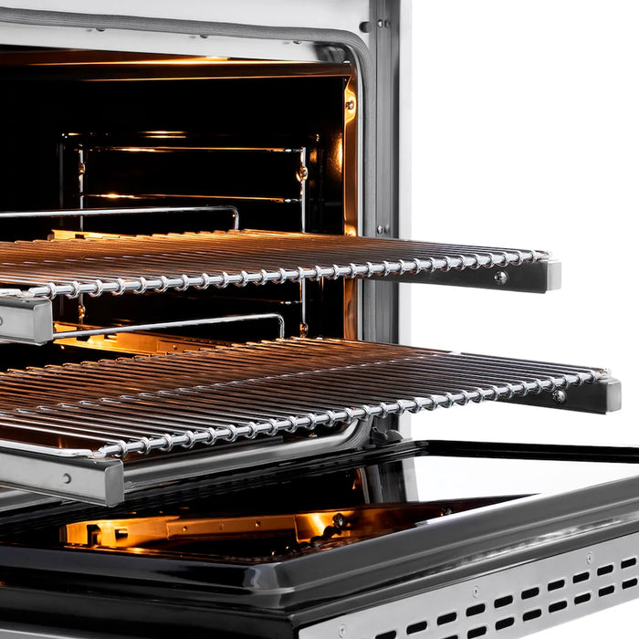 ZLINE Autograph Edition 36" Paramount Dual Fuel Range, DuoPro™ Cooktop, Electric Convection Oven, Stainless Steel, Helix Handle PSDRZ-36-KCB