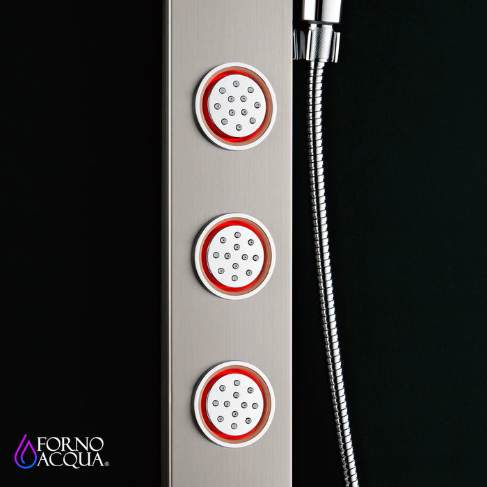 Forno Acqua AcquaSPA Shower Panel, Overhead Rainfall Shower, Handheld Shower Head SL31BC-L8