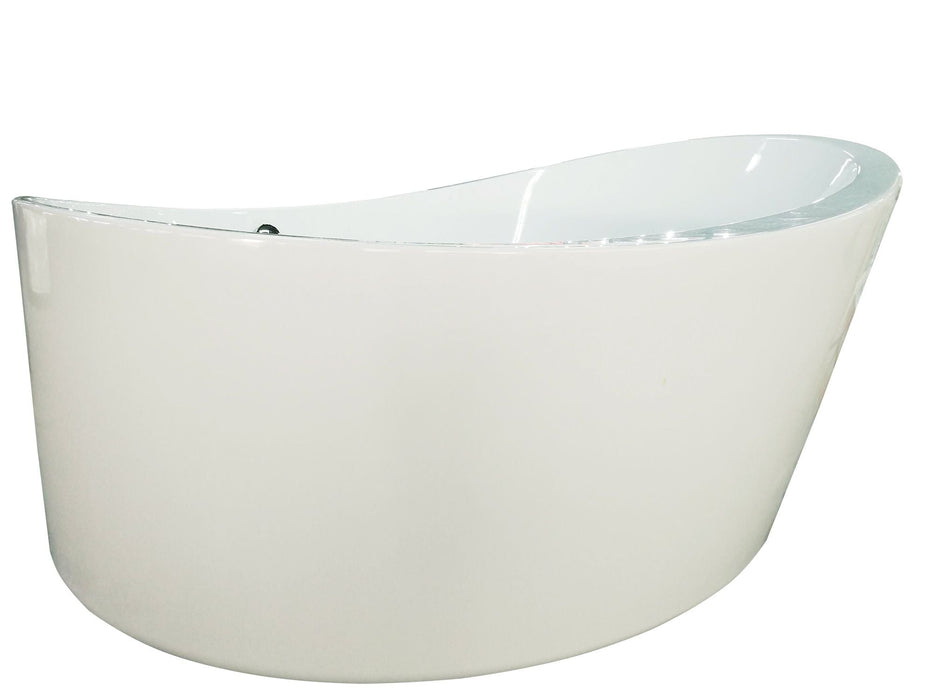 EAGO 66" Round Free Standing Acrylic Air Bubble Bathtub AM2130