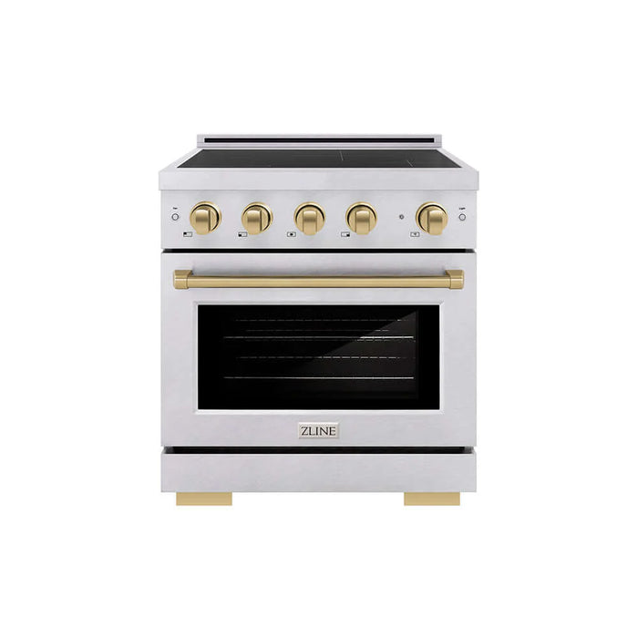 ZLINE 30" Paramount Induction Range, Satin Stainless Steel, Accents SINRSZ-30-CB
