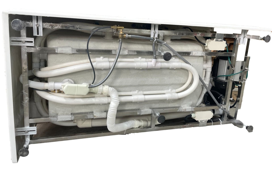 EAGO 5 ft Acrylic White Rectangular Whirlpool Bathtub, Fixtures AM154ETL-L5