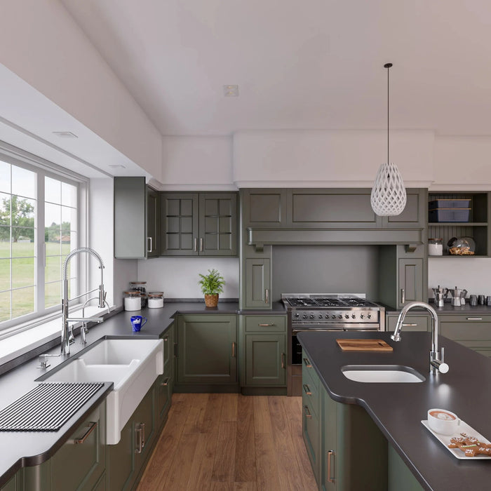 ALFI brand 12" Small Rectangle Fireclay Undermount or Drop In Prep Sink AB1218