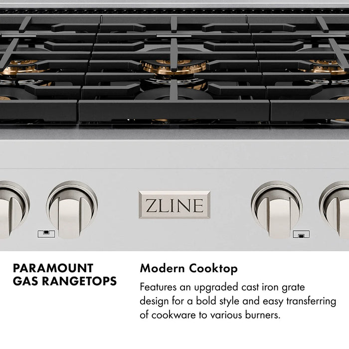 ZLINE 30" Paramount Gas Rangetop DuoPro™ Cooktop PSRT30