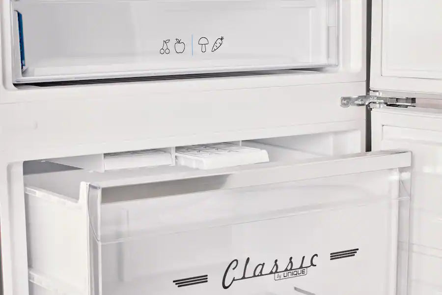 UNIQUE 28" Black Bottom Mount Refrigerator, UNQ-455L B AC