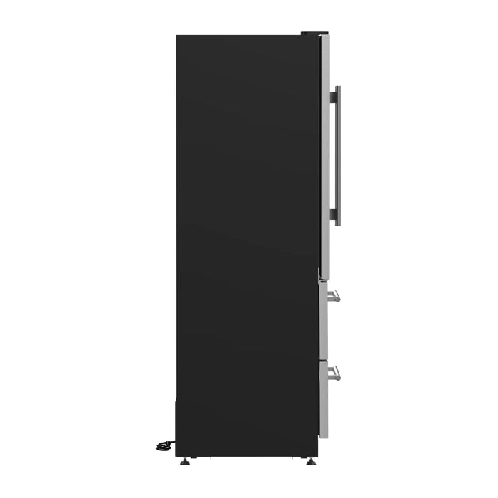 FORNO Campania 32" 120 Bottle Triple Zone French Door Wine Cooler FWCDR6635-32S